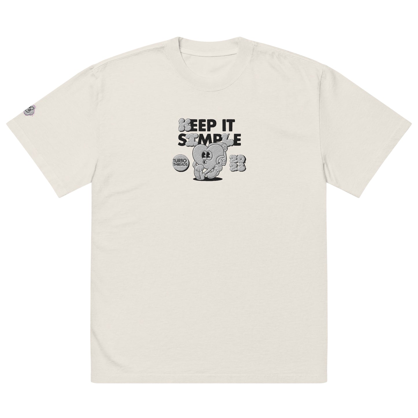 "Keep It Simple" Oversized Faded T-Shirt