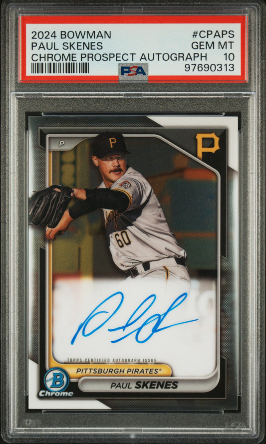 2024 Bowman Paul Skenes Chrome Prospect Autograph #CPAPS PSA 10 Gem Mint